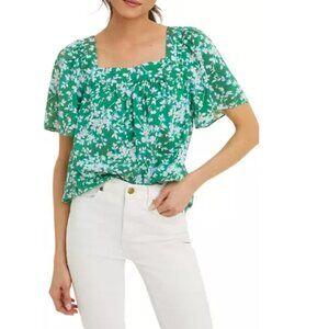 Draper James Emerald Floral Top